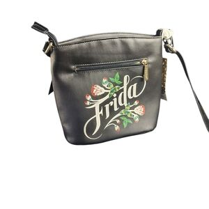 Frida Black Floral Crossbody‎ Bag
